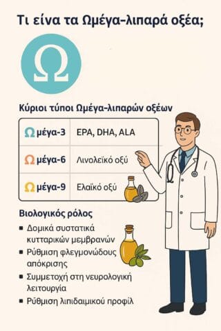 Ωμέγα-λιπαρά οξέα Ω3 Ω6 Ω9