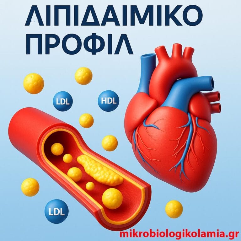 Λιπιδαιμικό Προφίλ – Καρδιά και αγγείο με σωματίδια LDL/HDL (ιατρική 3D απεικόνιση)