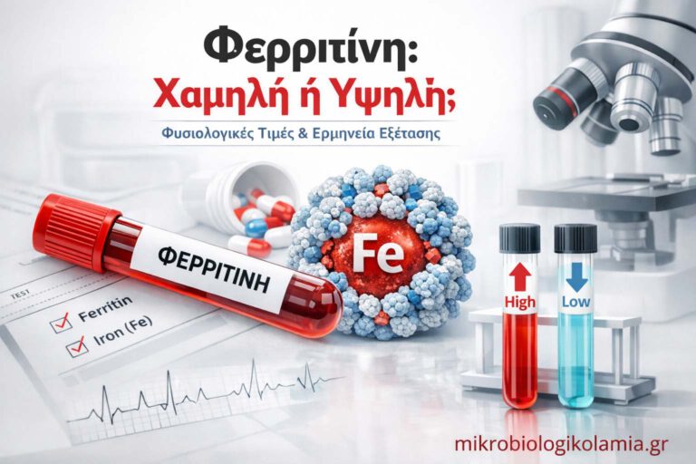 Φερριτίνη: Τι Δείχνει, Φυσιολογικές Τιμές, Χαμηλή ή Υψηλή