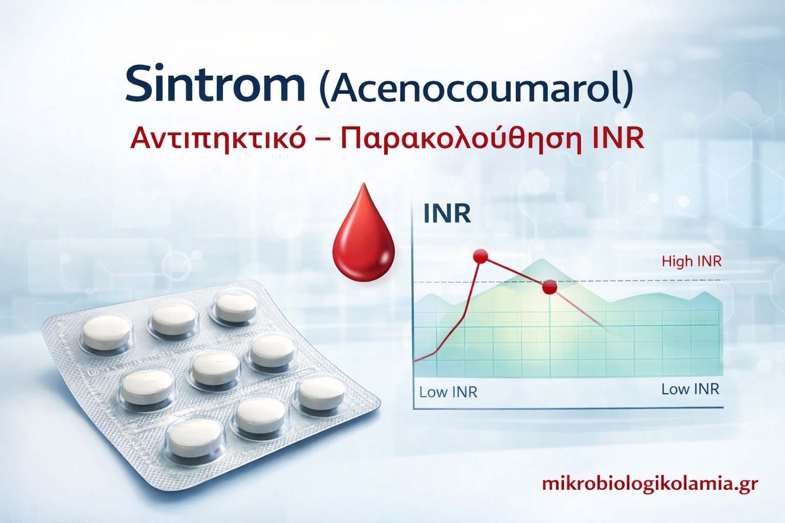 Sintrom ακενοκουμαρόλη και παρακολούθηση INR σε αντιπηκτική αγωγή