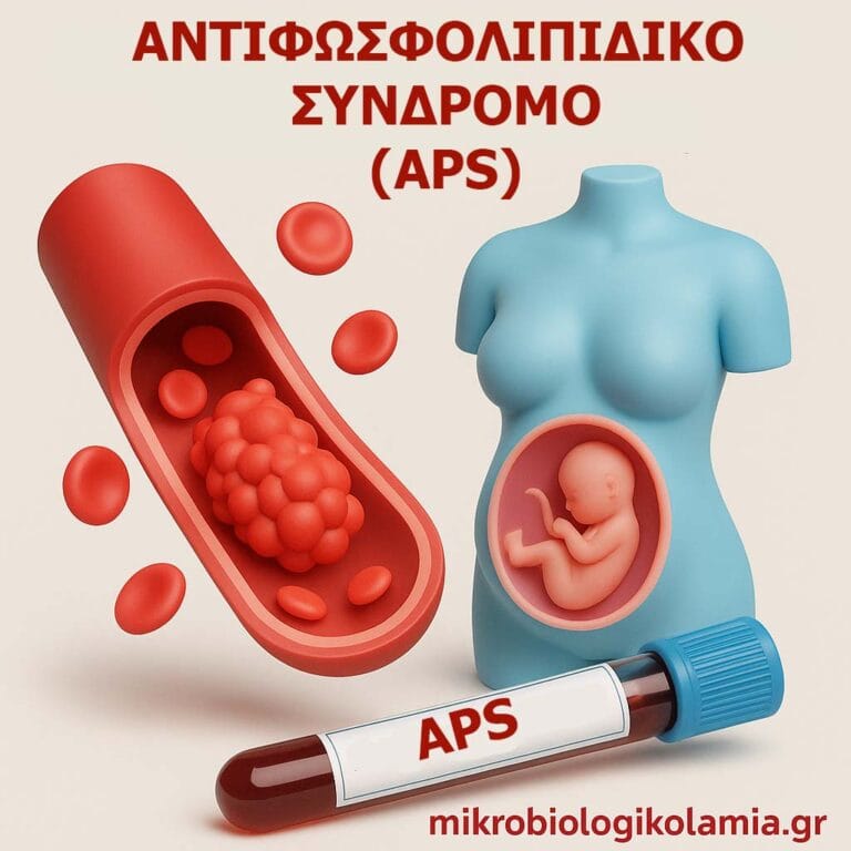 Αντιφωσφολιπιδικό σύνδρομο (APS) – σχηματική απεικόνιση θρόμβωσης, αιμοφόρων αγγείων και ανθρώπινου σώματος, αυτοάνοση διαταραχή | mikrobiologikolamia.gr