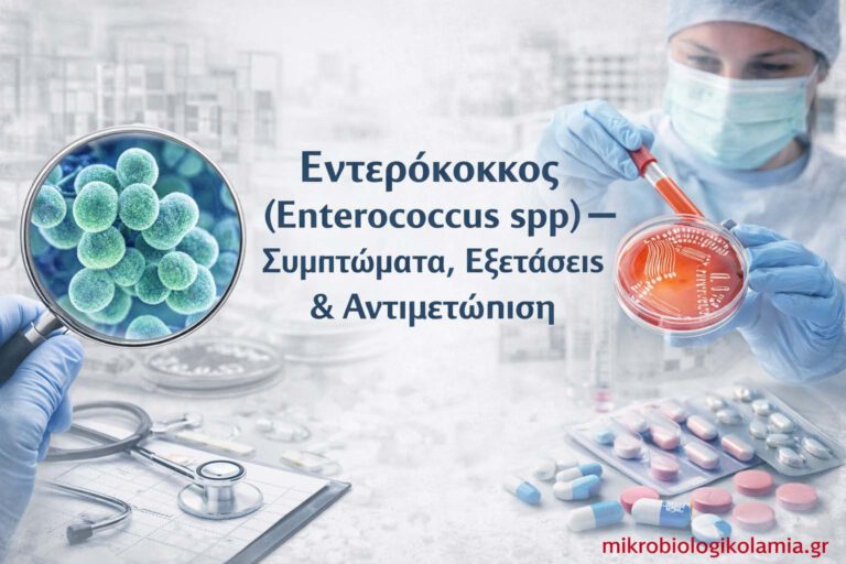 Εντερόκοκκος (Enterococcus spp) – Συμπτώματα, εξετάσεις και αντιμετώπιση, με μικροβιολογικό εργαστηριακό θέμα