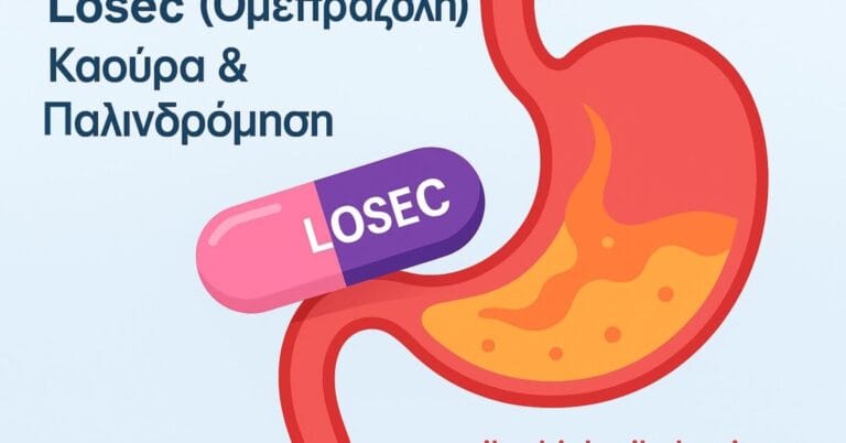 Losec (Ομεπραζόλη): Χρήσεις, Δοσολογία & Παρενέργειες