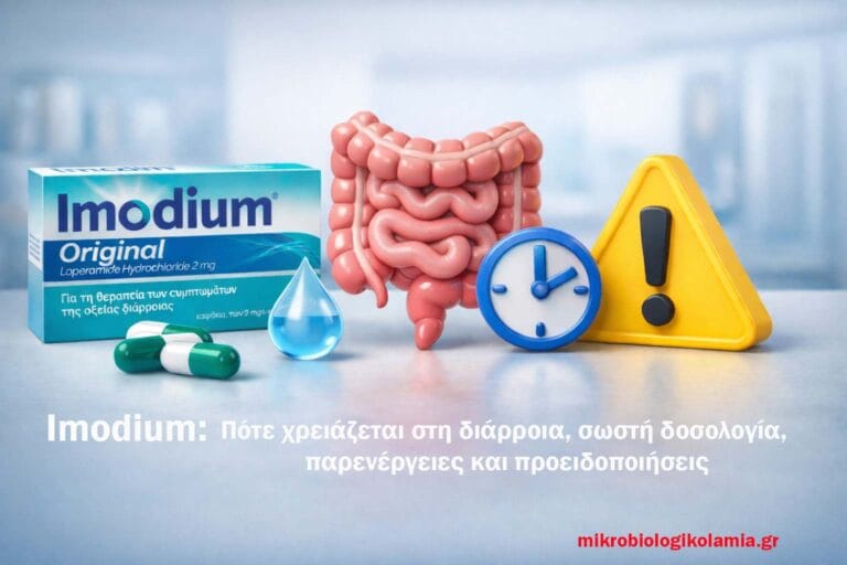 Imodium για Διάρροια: Πότε να το πάρετε, δοσολογία, κίνδυνοι & παρενέργειες