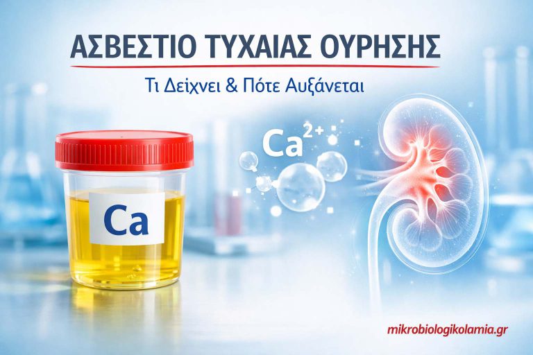 Ασβέστιο τυχαίας ούρησης και λόγος Ca/Cr – εικονική απεικόνιση νεφρών και εργαστηριακής ανάλυσης ούρων