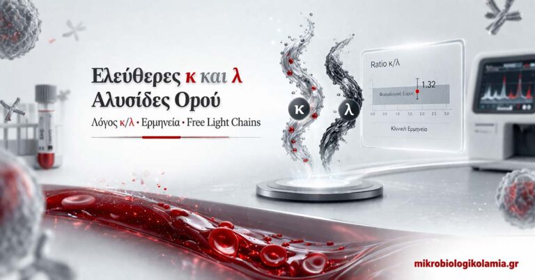 Ελεύθερες κ και λ αλυσίδες ορού – εξέταση free light chains και λόγος κ/λ