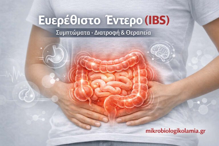 Ευερέθιστο έντερο IBS με έμφαση στην κοιλιακή περιοχή και τα βασικά συμπτώματα