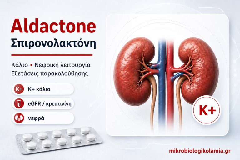 Aldactone: Σπιρονολακτόνη, Κάλιο, Νεφρά & Εξετάσεις