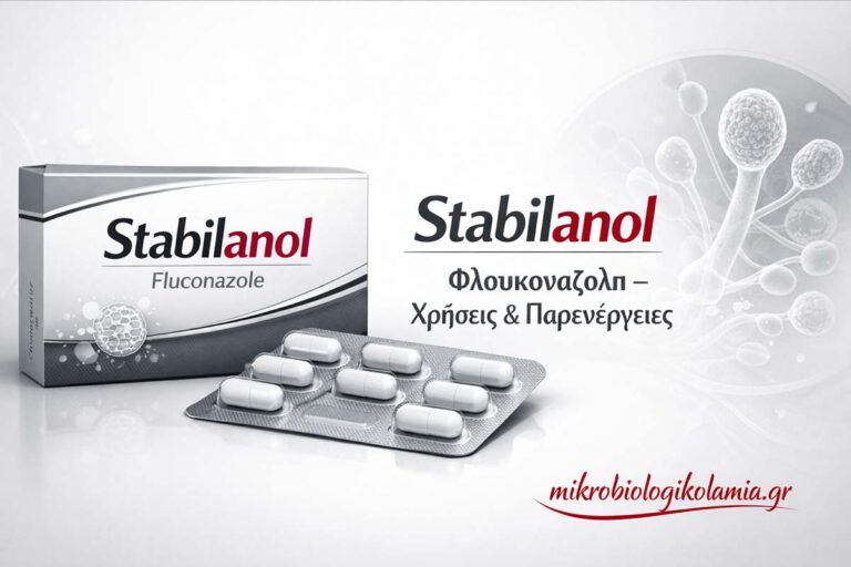 Δείτε τι είναι το Stabilanol, πώς λαμβάνεται, ποιες είναι οι συχνές παρενέργειες και τι πρέπει να γνωρίζετε για τη φλουκοναζόλη.
