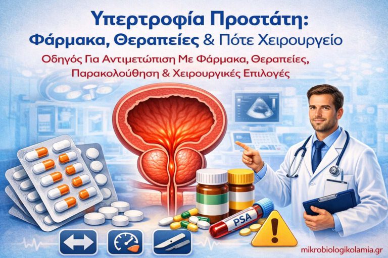 Υπερτροφία προστάτη: φάρμακα, θεραπεία, PSA και πότε χρειάζεται χειρουργείο