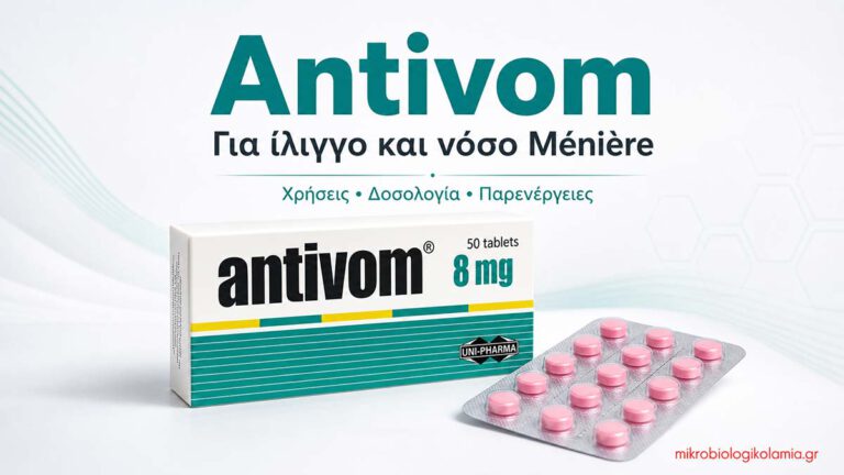 Antivom για ίλιγγο και νόσο Ménière – χρήσεις, δοσολογία και παρενέργειες