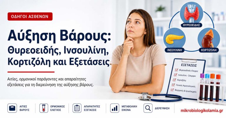 Αύξηση βάρους με θυρεοειδή, ινσουλίνη, κορτιζόλη και εργαστηριακές εξετάσεις αίματος