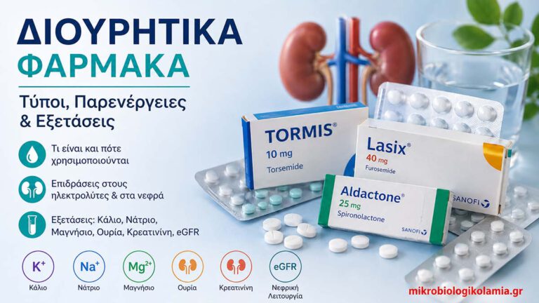 Διουρητικά Φάρμακα: Τύποι, Παρενέργειες & Εξετάσεις