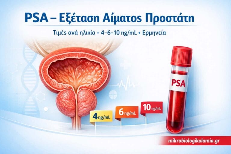 PSA Εξέταση Προστάτη: Φυσιολογικές Τιμές, Αυξημένο PSA & Πότε Ανησυχώ | Μικροβιολογικό Λαμία