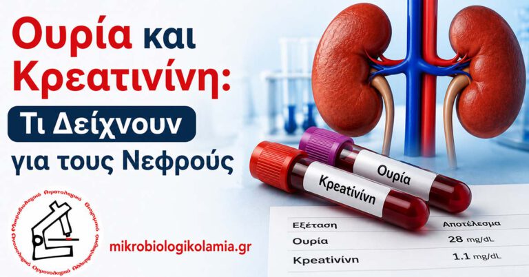 Ουρία και κρεατινίνη με σωληνάρια αίματος και απεικόνιση νεφρών – τι δείχνουν για τη νεφρική λειτουργία