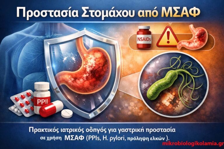 ΜΣΑΦ & Στομάχι: PPIs, H. pylori και Πώς Μειώνεται ο Κίνδυνος