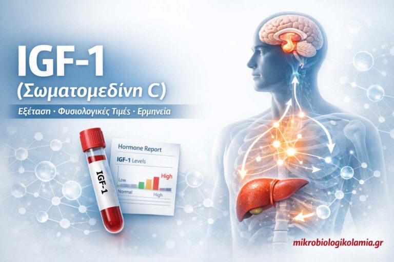 IGF-1 (Σωματομεδίνη C): Εξέταση, Φυσιολογικές Τιμές & Ερμηνεία