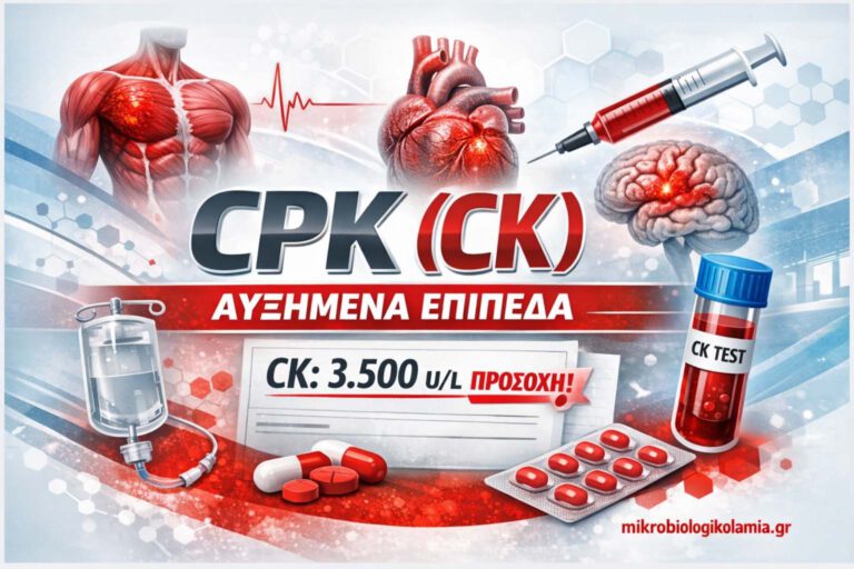 CPK (CK): Φυσιολογικές Τιμές, Αυξημένη CK, Αιτίες & Ερμηνεία