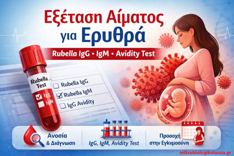 Εξέταση Αίματος για Ερυθρά: Rubella IgG, IgM & Avidity