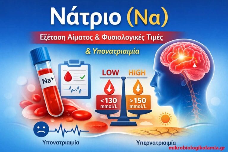 Νάτριο (Na): Εξέταση Αίματος, Φυσιολογικές Τιμές & Υπονατριαιμία