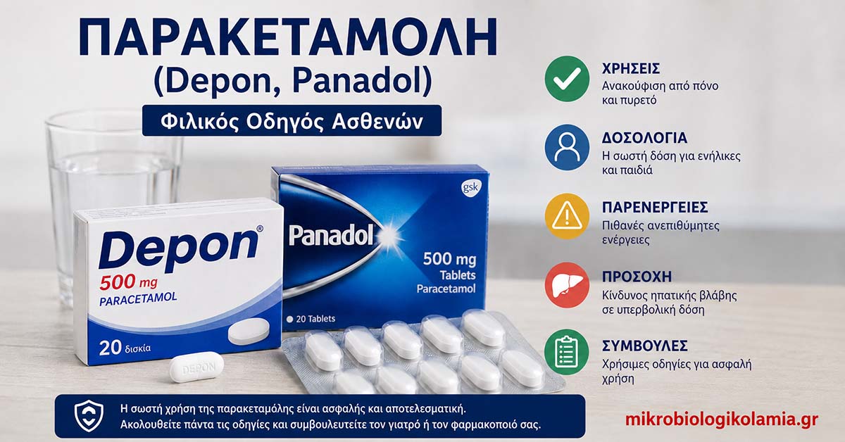 ΤΑ ΝΕΑ ΜΑΣ 8 paracetamoli depon panadol dosologia parenergeies kindynoi mikrobiologikolamia 1200x628 1