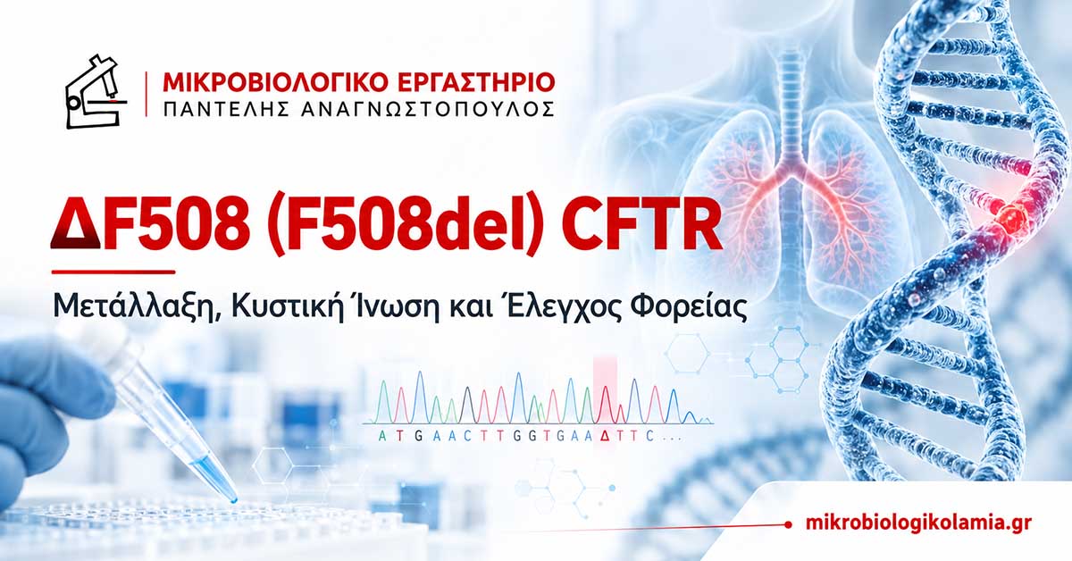 ΔF508 Μετάλλαξη CFTR: Κυστική Ίνωση, Φορεία & Γενετικός Έλεγχος