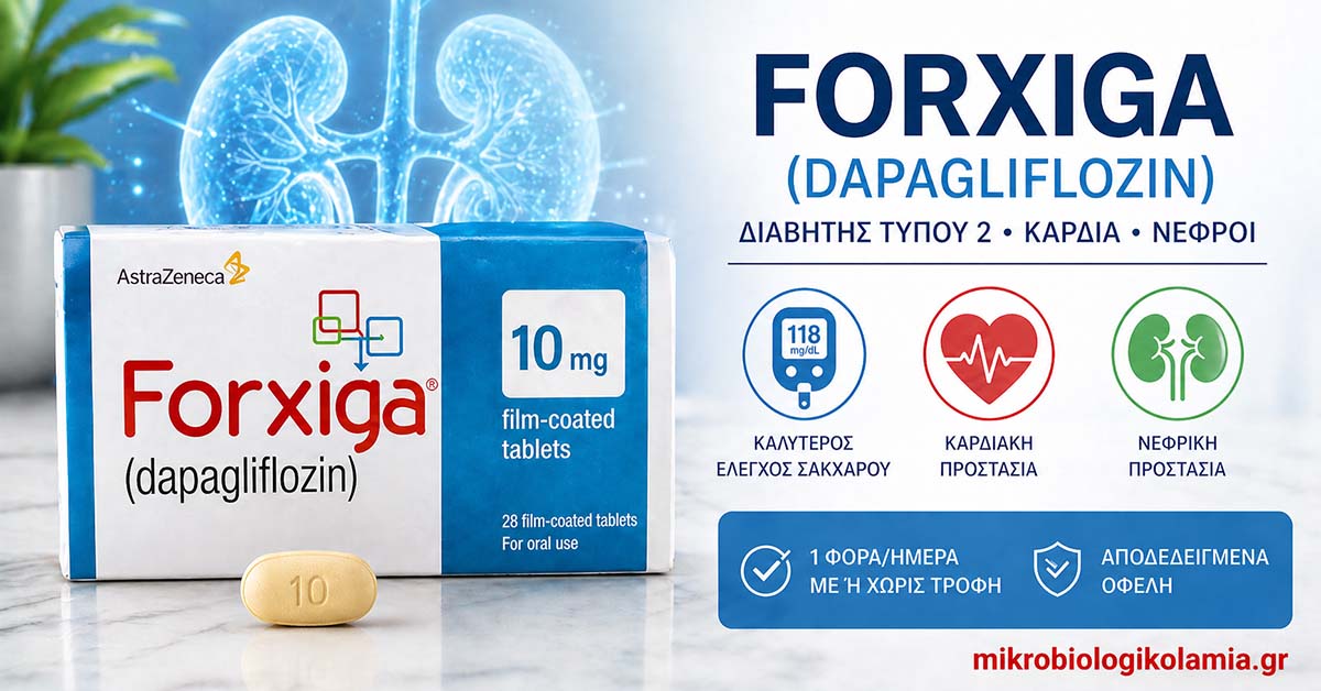 Forxiga (Dapagliflozin): Διαβήτης, Καρδιά, Νεφρά, Παρενέργειες 1 Forxiga dapagliflozin για διαβήτη τύπου 2, καρδιακή και νεφρική προστασία