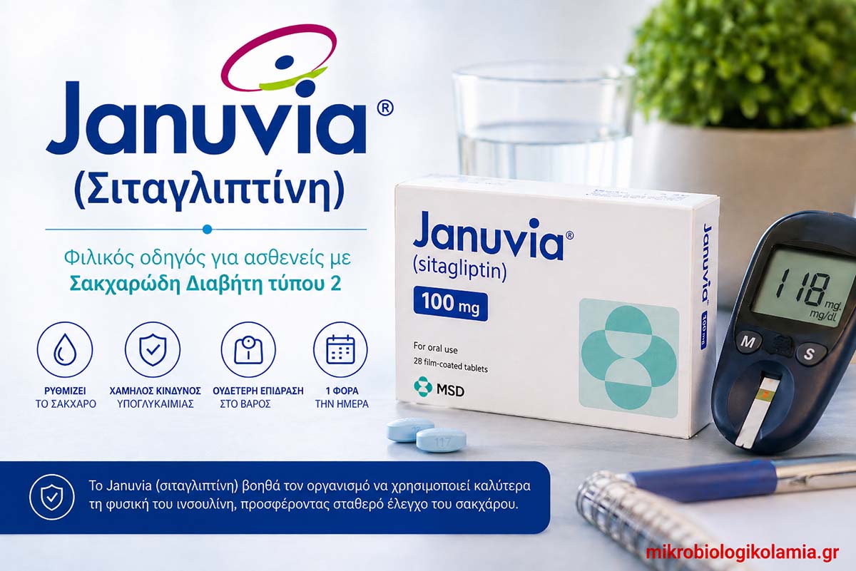 Januvia® (Σιταγλιπτίνη): Δοσολογία, Παρενέργειες & Εξετάσεις 1 Januvia σιταγλιπτίνη για σακχαρώδη διαβήτη τύπου 2 με μετρητή σακχάρου και δισκία