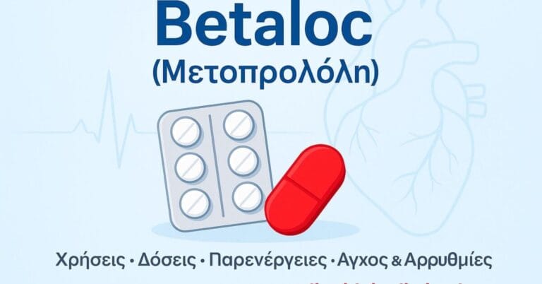 Betaloc (Μετοπρολόλη) – Χρήσεις, Δόσεις, Παρενέργειες & Οδηγός Ασθενών