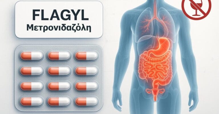 Flagyl (Μετρονιδαζόλη) – Δράση, ενδείξεις, δοσολογία, παρενέργειες | Οδηγός Ασθενών