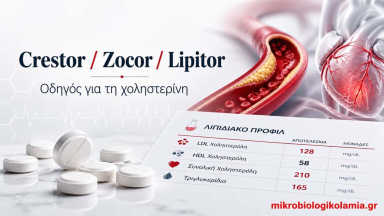 Crestor / Zocor / Lipitor – Πλήρης Οδηγός Στατινών για Χοληστερίνη