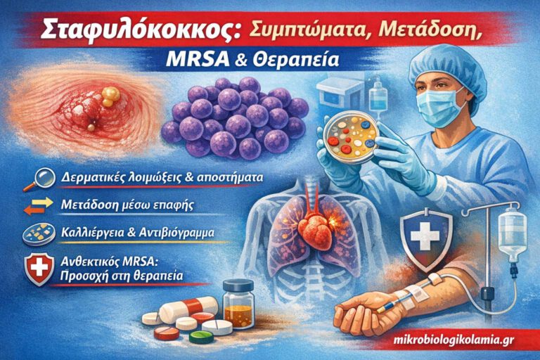 Σταφυλόκοκκος: Συμπτώματα, Μετάδοση, MRSA & Θεραπεία