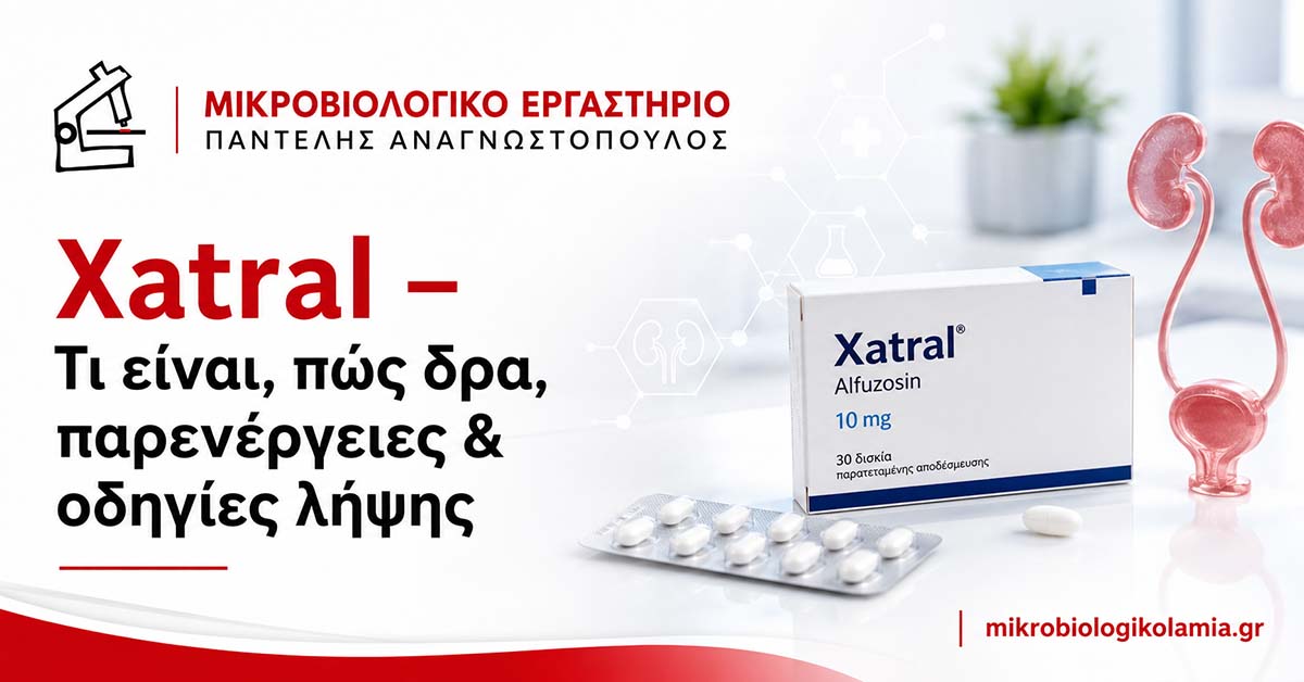 Xatral αλφουζοσίνη – τι είναι, πώς δρα, παρενέργειες και οδηγίες λήψης