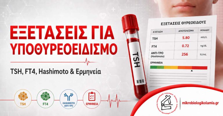 Εξετάσεις για Υποθυρεοειδισμό: TSH, FT4, Anti-TPO & Hashimoto 2 Εξετάσεις για υποθυρεοειδισμό με TSH, FT4, anti-TPO Hashimoto, σωληνάριο αίματος και ερμηνεία αποτελεσμάτων