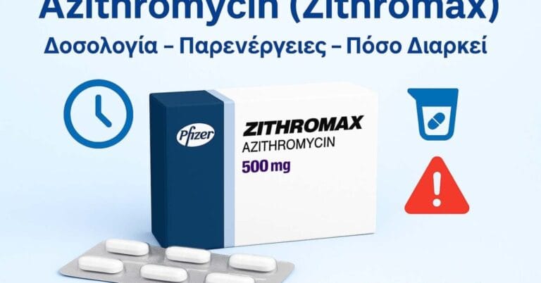 Azithromycin (Zithromax): Δοσολογία, Παρενέργειες & Πόσο Διαρκεί