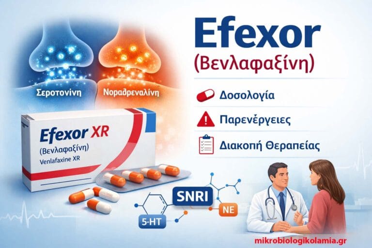 Efexor (Βενλαφαξίνη): Δοσολογία, Παρενέργειες & Διακοπή | Οδηγός