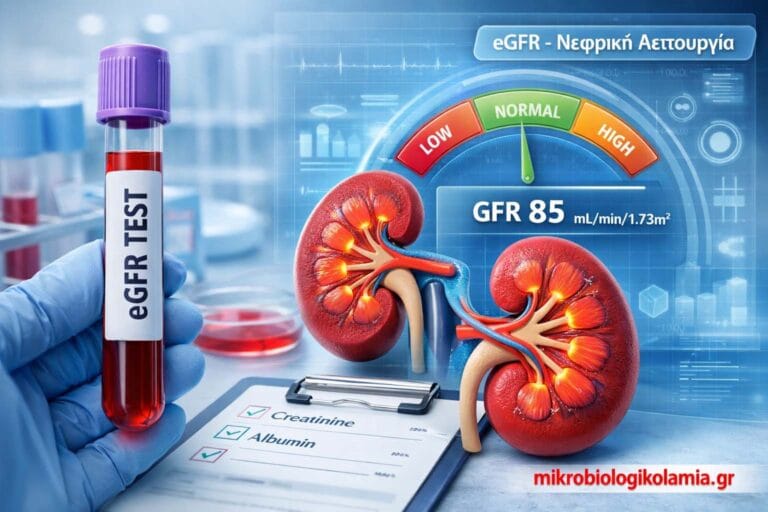 eGFR: Τι είναι, φυσιολογικές τιμές, στάδια ΧΝΝ & ερμηνεία