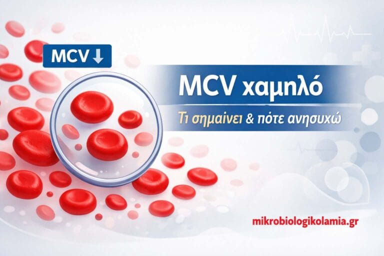 MCV χαμηλό – Τι σημαίνει & πότε ανησυχώ