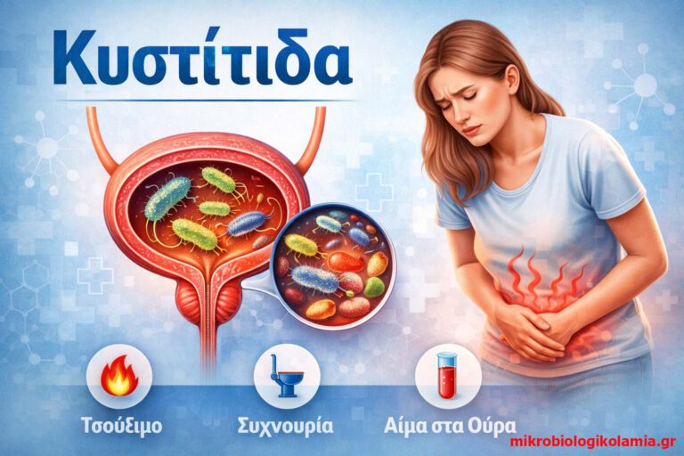 Κυστίτιδα: Συμπτώματα, Θεραπεία, Αίτια & Πότε Θέλει Καλλιέργεια