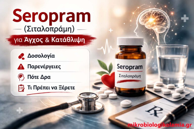 Seropram (Σιταλοπράμη) για Άγχος & Κατάθλιψη – Δοσολογία & Παρενέργειες