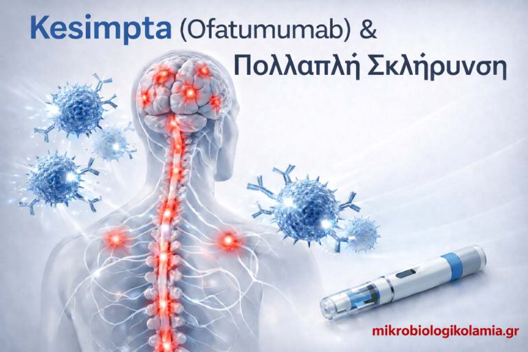 Kesimpta (ofatumumab) για πολλαπλή σκλήρυνση με απεικόνιση εγκεφάλου, νωτιαίου μυελού, φλεγμονωδών βλαβών και πένας ένεσης