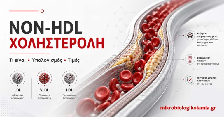 Non-HDL χοληστερόλη με αρτηρία, λιπιδαιμικά σωματίδια LDL VLDL HDL και αθηρωματικό φορτίο