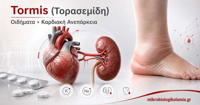 Tormis (τορασεμίδη) για οιδήματα και καρδιακή ανεπάρκεια με καρδιά, νεφρό και οιδηματώδες κάτω άκρο