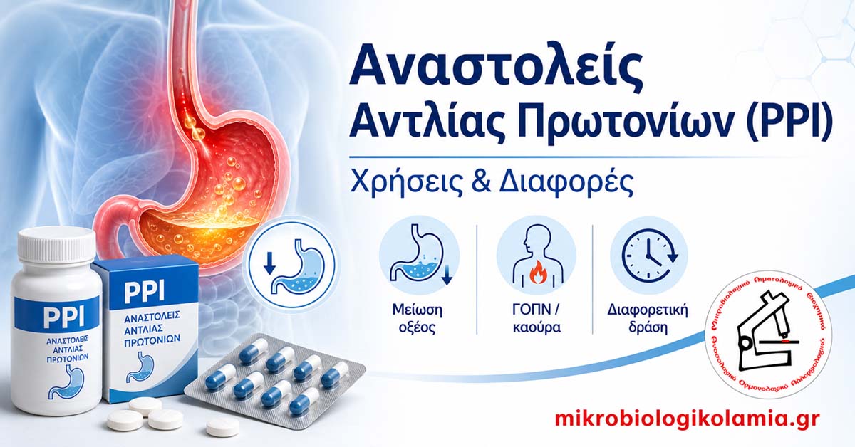Αναστολείς Αντλίας Πρωτονίων (PPI): Χρήσεις & Διαφορές