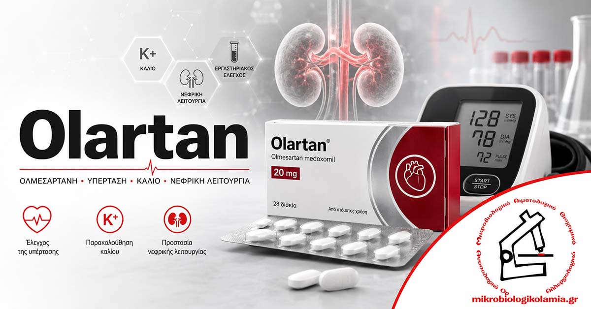 Olartan: Δοσολογία, Παρενέργειες, Κάλιο & Εξετάσεις Παρακολούθησης 1 Olartan ολμεσαρτάνη για υπέρταση, κάλιο και νεφρική λειτουργία