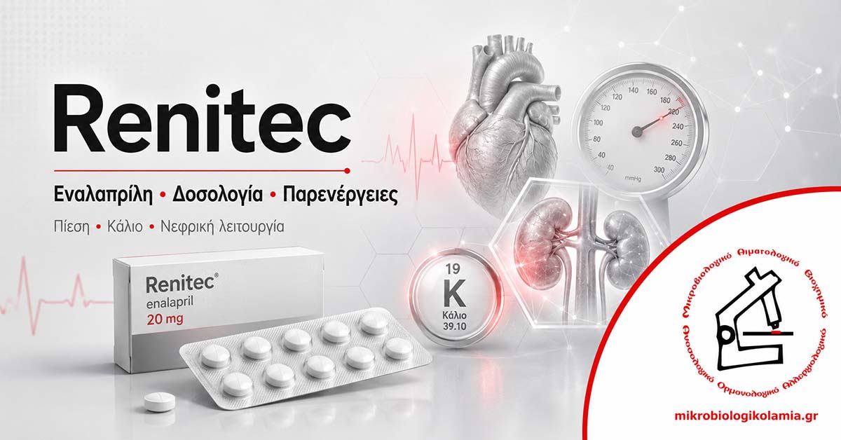 Renitec: Δοσολογία, Παρενέργειες, Κάλιο & Νεφρά 1 Renitec εναλαπρίλη για υπέρταση, δοσολογία, παρενέργειες, κάλιο και νεφρική λειτουργία