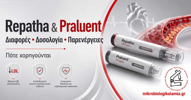 Repatha και Praluent για μείωση LDL χοληστερίνης, δοσολογία, παρενέργειες και PCSK9 αναστολείς