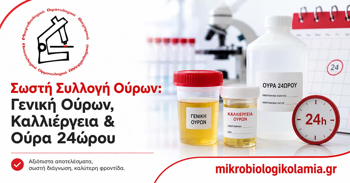 Σωστή Συλλογή Ούρων: Γενική Ούρων, Καλλιέργεια & Ούρα 24ώρου