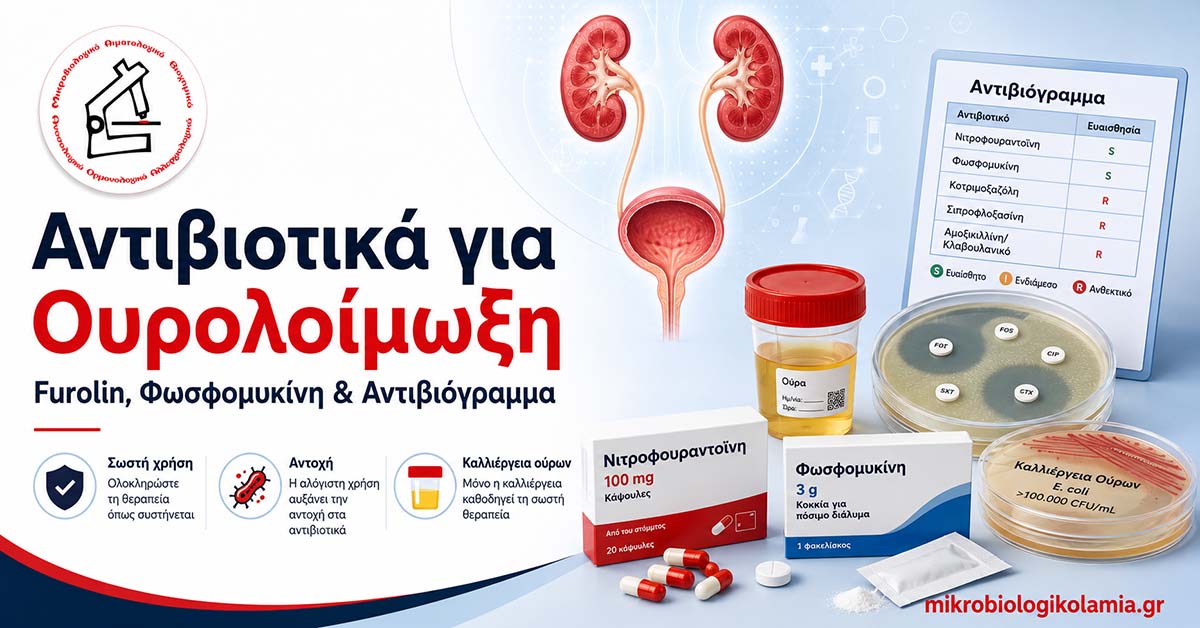 Αντιβιοτικά για ουρολοίμωξη με Furolin, φωσφομυκίνη, καλλιέργεια ούρων και αντιβιόγραμμα