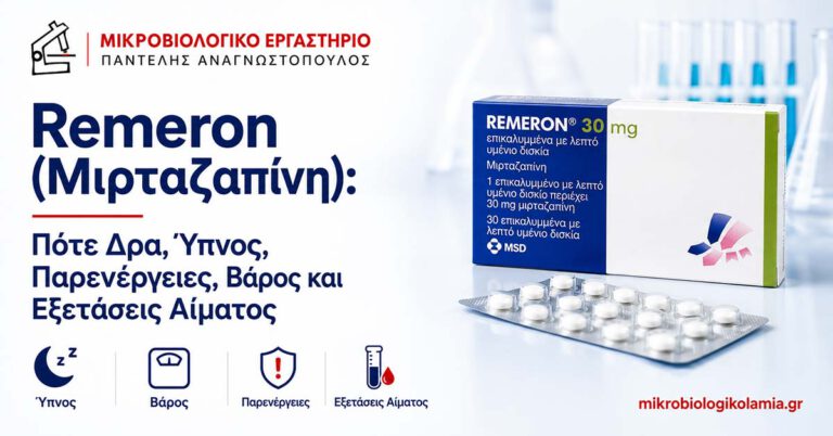 Remeron (Μιρταζαπίνη): Ύπνος, Βάρος, Παρενέργειες και Εξετάσεις